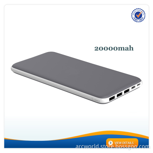 AWC839 2016 newly 3 usb charger 3 inputs slim smart power bank 20000mah